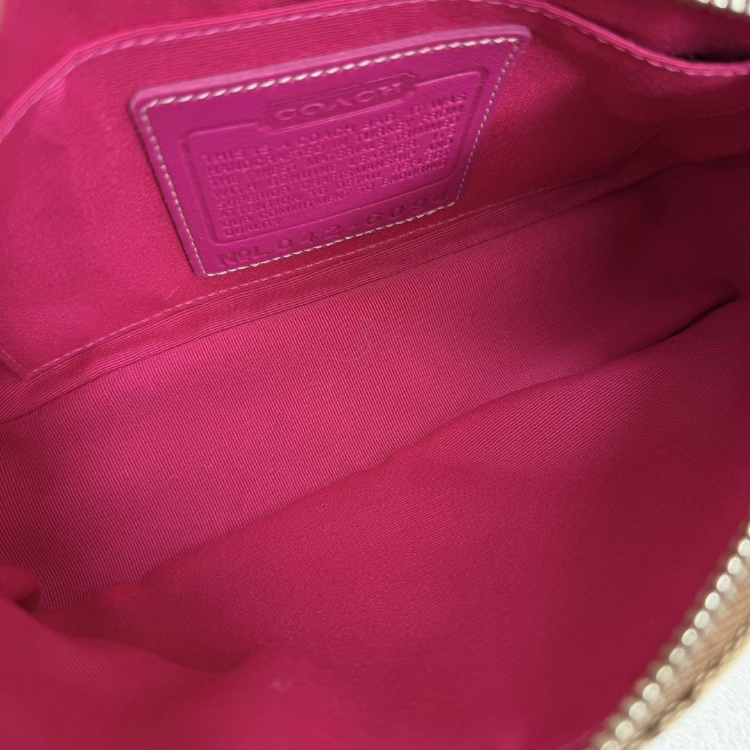 バッグ COACH Signature Accessory Pouch Pink Bag バッグ Coach Signature Accessory Pouch Pink Bag Coach Hand