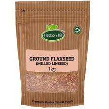 Ground Flaxseed (Milled Linseed) 1kg by Hatton Hill | Nutritious and Versatile