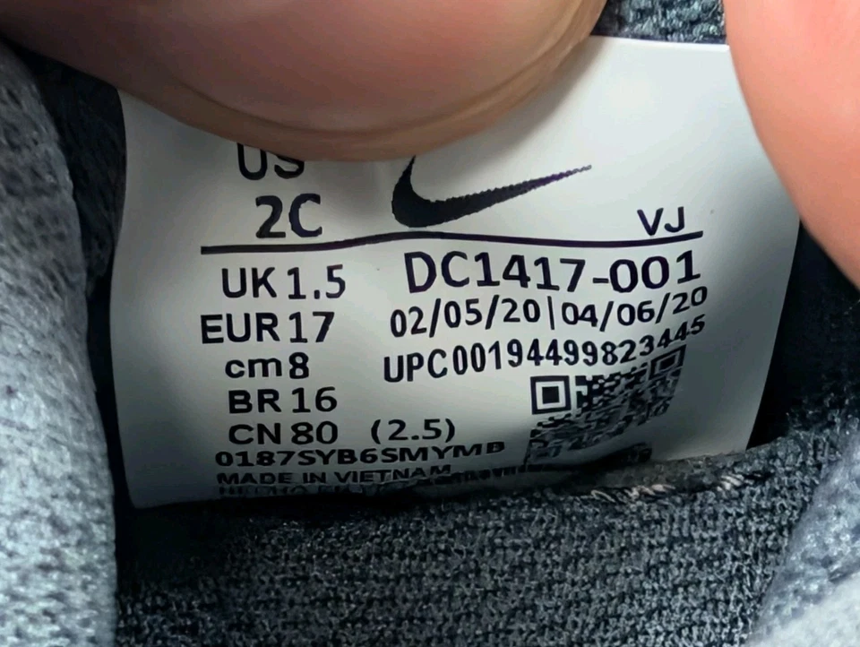 Nike Air Max 2090 Tenis Infantil Bebé Talla 2C Zapatos Hierro Gris Voltio Sin Cordones Foto 2 de 4