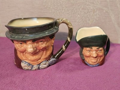Royal Doulton Figur Toby Krüge x4 - Tony Weller & Mini Philpots, Turpin, Gamp