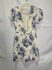 Reformation White Grady Dress Size 0 with Stains