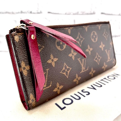 Louis Vuitton Monogram Portefeuille Adele Fuchsia Wallet Used From Japan