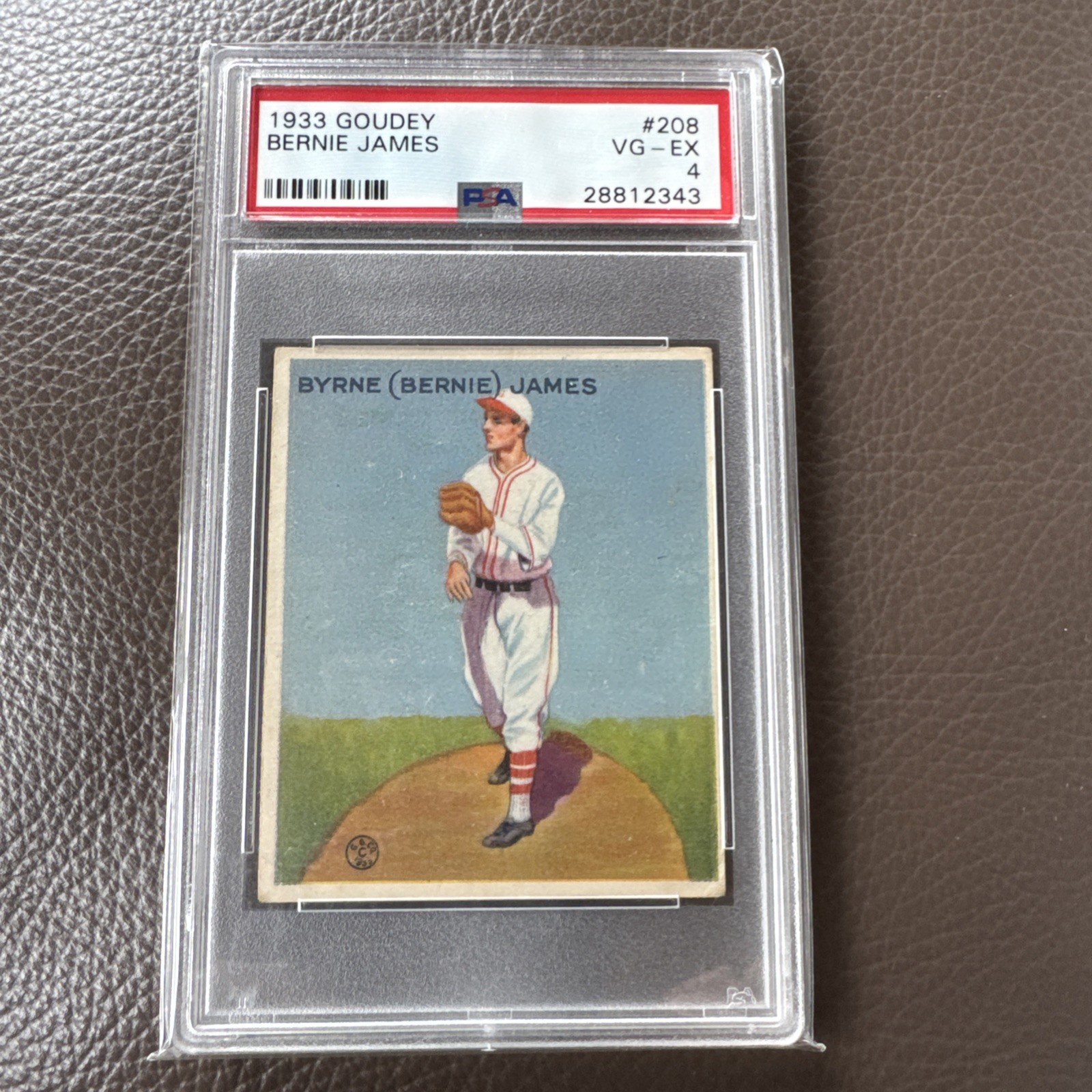 1933 Goudey 208 Bernie James PSA 4