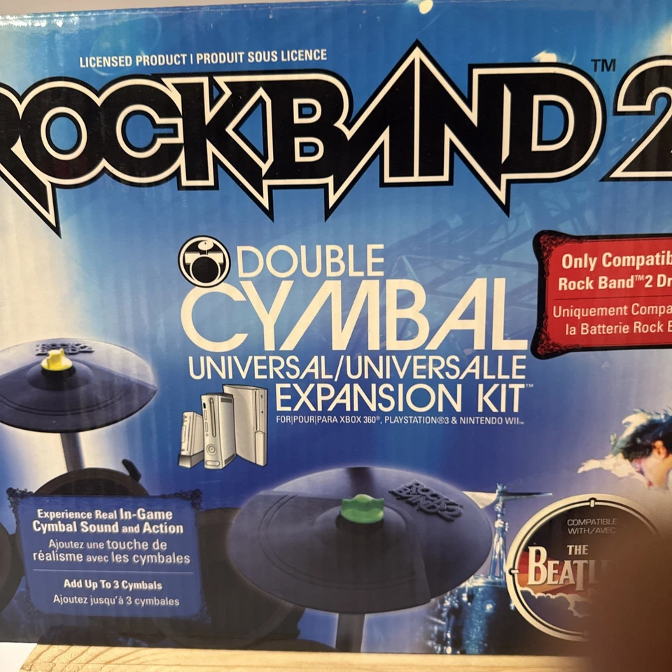 NEW Rock Band 2 Double Cymbal Expansion Kit Rockband Wii PS3 Xbox 360 OPEN BOX - Image 4 of 4