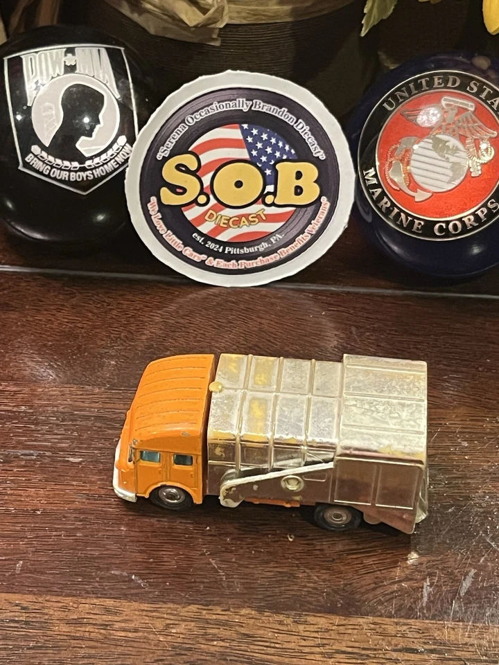 Corgi Juniors S & D Refuse Garbage Truck Orange Diecast Used EX Condition - Image 3 of 4