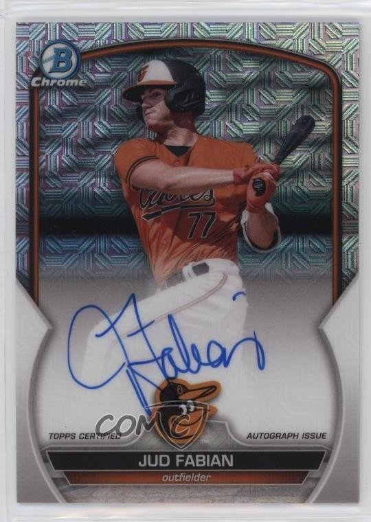 2023 Bowman Chrome Prospect Mega Box Auto Jud Fabian #BMA-JF Auto 1m7r