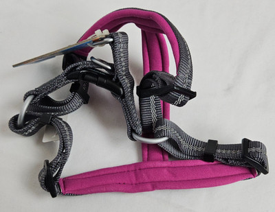 Weaver Terrain D.O.G. Reflective Neoprene Lined Dog Harness M - GRAY PINK