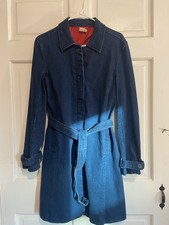 Vintage 1990 s Esprit Denim Trench coat Red S...