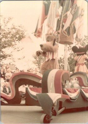 Disneyland July 4th 1976 Bicentennial Parade Photograph w/ Pluto Float