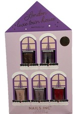 New NAILS.INC  London Luxe Town House Nail Polish 5 Piece Christmas Gift Set