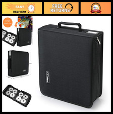 Large CD/DVD Storage Case, 264 Capacity Media Binder, Disc Wallet Organizer, Bla