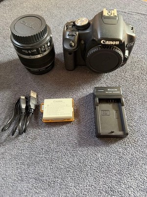Canon EOS Kiss X3 Digital SLR Camera Lens Kit Black w/ Battery Charger Japan
