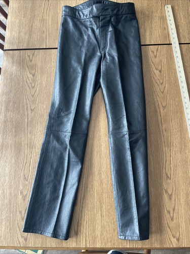 Rem Garson Women's Sz 8 Genuine Leather Pants Black Buttery Soft - Picture 4 of 18
