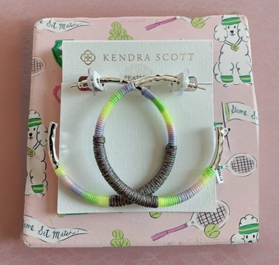 Kendra Scott Masie Paracord Large Hoop Earrings, Lilac Mix