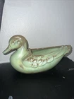 Frankoma Large 11.5" Duck Planter #208 Green & Brown