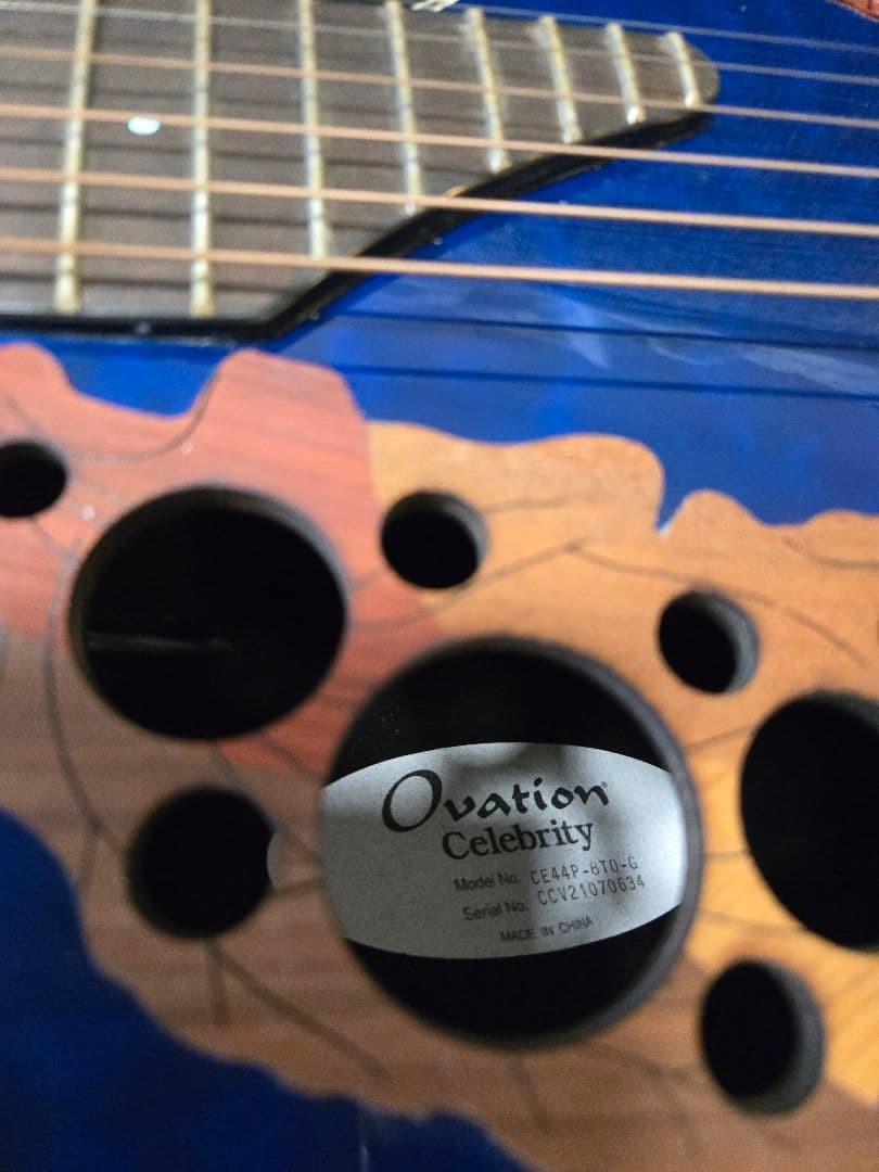 Acoustic Guitar Ovaition Ce44P 8Tq Qm Blue No.MG798 | eBay