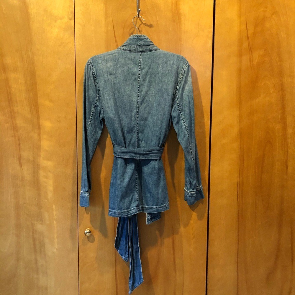 Equipment Denim Wrap Jacket Medium - image 3