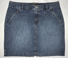 Vtg Eddie Bauer Denim Utility Skirt Women's Size 10 Y2K Era Excellent