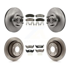 Front Rear Disc Brake Rotors Semi-Metallic Pad Kit For 2010-2011 Ford Ranger RWD