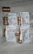 Lot of 5-2 " ProPressFittings.1 Slip Coupling,3 Coupling Whit Stop,1 Tee 2"x2"x1