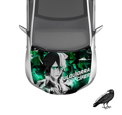 Ulquiorra Cifer Bleach Anime Hood Wrap Weatherproof Vinyl Car Decal 50'' X 65''