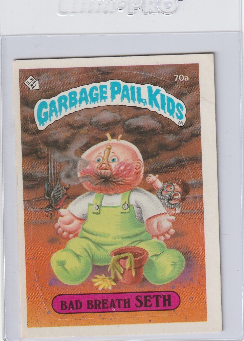1985 Topps Garbage Pail Kids Card OS2 Matte 70a BAD BREATH SETH EX or better