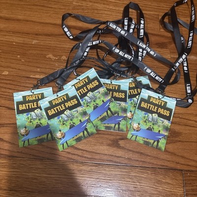 6-Pack Battle Royale VIP Party Battle Pass Lanyard - Fortnite Lot of 6