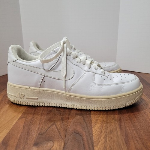 Nike Air Force 1 Low All White Leather 315122-111 2012 Men's Size 9.5 - Picture 2 of 15