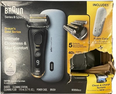 【domy 】BRAUN Series 9Sport+ 9350cc BRAUN Series 9 Sport Shaver Wet & Dry Clean & Charge System POWER
