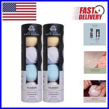 Soothing Bath Bomb Variety Set - Paraben-Free, Himalayan Salt Infused, 8 oz Pack