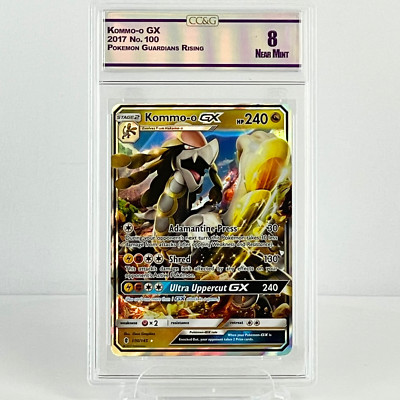 Pokemon Card Kommo-o GX 100/145 Guardians Rising Half Art Graded 8 Near  Mint | eBay