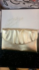 Vintage 1978 Avon Polished Gold Metallic Evening Bag Clutch Purse Brand New With