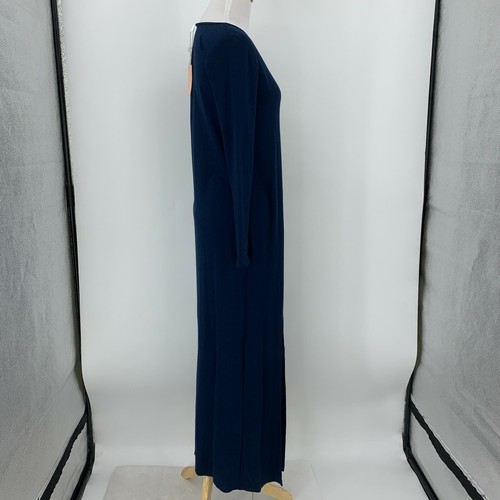 Pink Blush Solid Maternity Maxi Dress Womens S Small Blue Stretch Side Slit - Picture 4 of 11