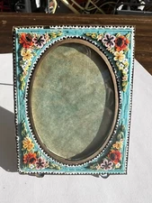 Antique Italian Micro Mosaic Picture Frame