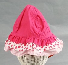 NEW NWT Gymboree Pink White Flowers Sun Beach Cap Infant Size 6 - 12 Months Pink