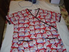 Womens BRAND NEW Christmas Scrub Top, Surgical, Nurse, CNA, Physician, UA SCRUBS