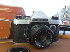 Slr Film Camera 35mm Kiev-17 Helios-81H Lens M42 Mount Vintage Ussr Tested used