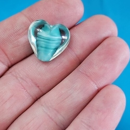 Lampwork Beads Swirl Hearts - Picture 3 of 8