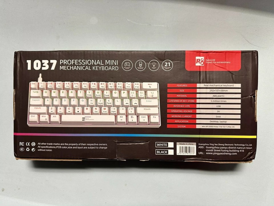 Select R8 Keyboard Select R8 1037 Professional Mini Mechanical Keyboard NIB | eBay