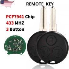 2 Remote Key 433MHZ 3 Button For Mercedes Benz Fortwo Forfour City Passion Pulse