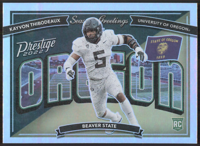 2022 Panini Prestige Seasons Greetings #SG-18 Kayvon Thibodeaux Oregon Ducks
