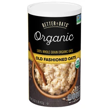 Better Oats Organic Old Fashioned Rolled Oats 16 oz (Pack of 12)
