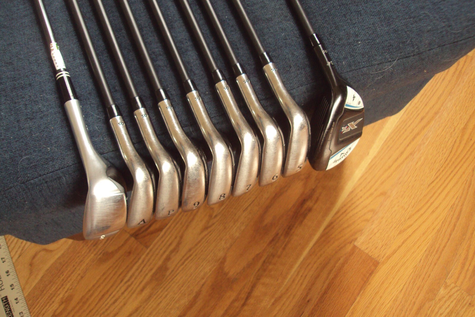 Callaway XR OS irons 5PW,AW & 4 hybrid Bassara 50g ladies & Cleveland