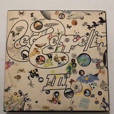 Led Zeppelin III 3 1974 Presswell Reissue Atlantic Records SD 7201 Working Wheel