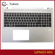 L09603-001 FOR HP ProBook 650 G4 Silver C Shell Palmrest Fingerprint Keyboard