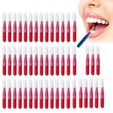 100Pcs Dental Orthodontic Oral Floss Interdental Brush Toothpick Teeth Cleaning