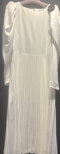 BNWT Gorgeous White Closet Midi Dress Size 12 Pleated Skirt