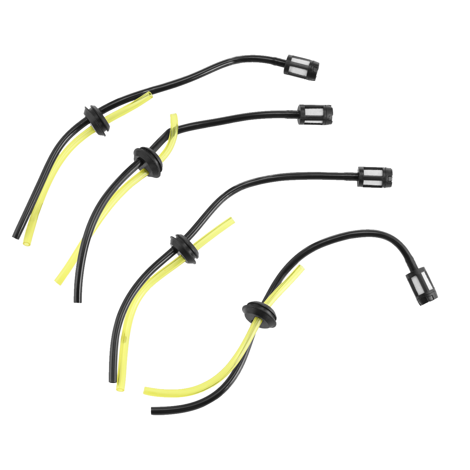 Petrol Strimmer Fuel Hose Pipe With Tank Filter assembly & Grommet 4PCS