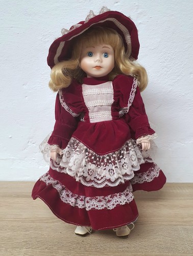 Künstlerpuppe Porzellanpuppe Doll 40 cm Sammler Rarität Vintage - Afbeelding 1 van 13