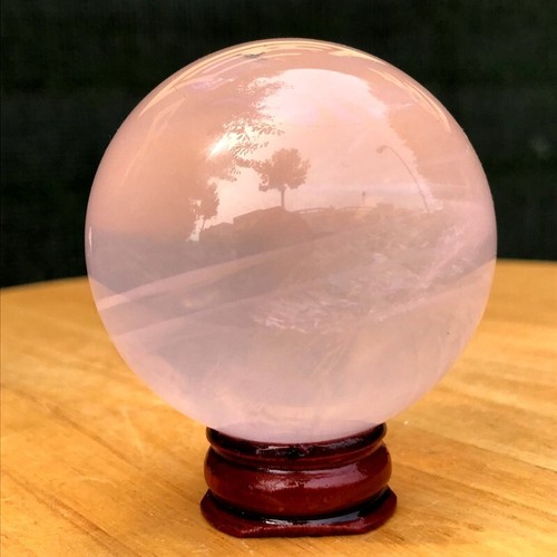 Sfera cristallo sfera quarzo rosa naturale 180G esemplare minerale guarigione
